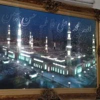 تابلو چرغ دار کعبه و امام رضا سه بعدی