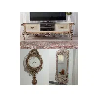 آینه وساعت و میز تلویزیون