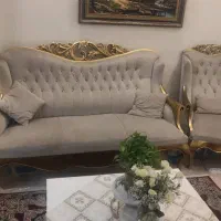 مبلمان ۷ نفره و میز ناهارخوری ۸ نفره و آینه کنسول