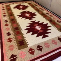 گلیم دستبافت پشمی|گلیم، جاجیم، گبه|قزوین, |دیوار