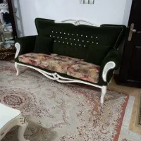 مبل هفت نفره همراه باجلومبلی.خیلی تروتمیزه|مبلمان خانگی و میز عسلی|صومعه‌سرا, |دیوار