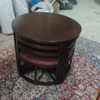 میز ناهارخوری کمجا گرد طرح ترنج|میز و صندلی غذاخوری|چهاردانگه (تهران), |دیوار