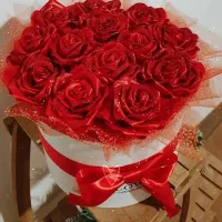 گل روبانی زیبا برای هدیه و دکور|گل مصنوعی|سلماس, |دیوار