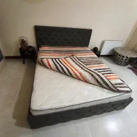 فروش تختخواب دو نفره با تشک تقریبا نو