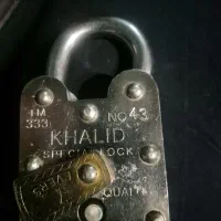 قفل پاکستانی  برنجی با سه لایه فولاد از دوطرف