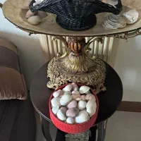 یه سبد پر صدف بزرگ مناسب دکور آبنما تزیین آکواریوم