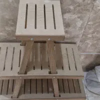 استند گلدان چوبی