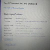 لبتاب hp رم 16 ssd256