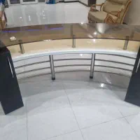 میز اپن در حد نو هایگلاس زیر استیل ناهار خوری