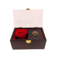 باکس گل جاودان مدل ترانه درب شیشه