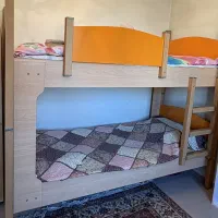 تخت خواب دو طبقه، میز تحریر ،دراور با کتابخانه|تخت و سرویس خواب|تبریز, |دیوار