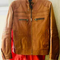 کاپشن چرم نوین چرم (قهوه ای)