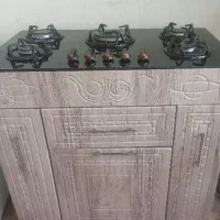 گاز صفحه شیشه ای 5 شعله در حد نو