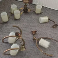 ست کامل لوستر برنز ۵تیکه