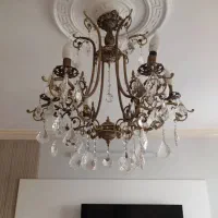 لوستر ۶شاخه جنس برنج . کاملا سالم