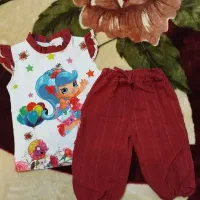 پیراهن مجلسی و تاپ شلوار دخترانه