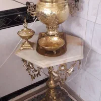 سماورذغالی برنج بدون میززیرش|کلکسیون اشیاء عتیقه|بروجرد, |دیوار