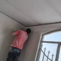 گچکاری... انجام گچ خاک سفید. و لکه گیری و ابزار