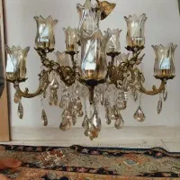 دو عدد لوستر برنزی سایز و شاخه بزرگ