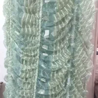 پرده حریر  سبز رنگ