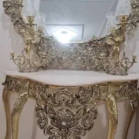 آینه شمعدان برنجی