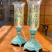 لوستر آباژور شمعدان دست ساز|لوستر و چراغ آویز|چالوس, |دیوار