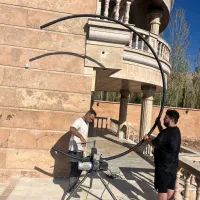 نرده پله خم بادستگاه خم سیارهیدرولیک درمحل نصب شما