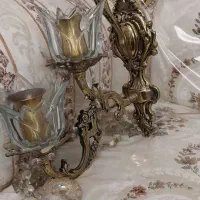 دو عدد دیوارکوب برنزی  فرشته دار