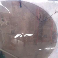 شیشه گرد دودی جلومبلی ودوتا میز عسلی