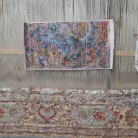 فرش نیمه کار قالیچه ابریشم رج۵۰|فرش|تبریز, |دیوار