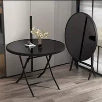 میز شیشه ای تاشو سکوریت پلاستیکی  صندلی