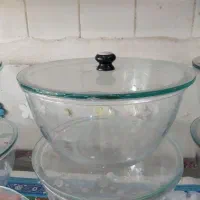 کاسه شیشه ای درب دار