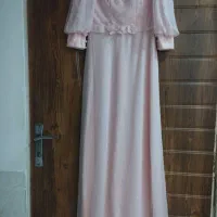 لباس مجلسی رنگ صورتی شاین دار