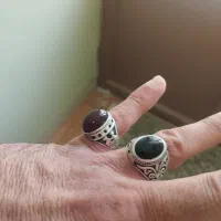 عقیق خونی و سیاه کار دست باهم 3500