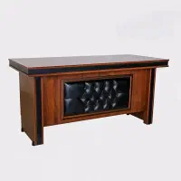 میز اداری باکسی پشت چرم سایز۱۲۰