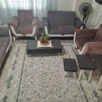 مبل راحتی ۷نفره همراه جلو مبلی و عسلی