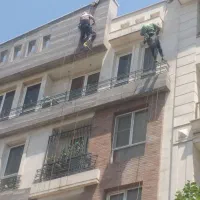 نماشویی ،شستشوی نما ، پیچ رولپلاک نما ، طناب راپل|خدمات نظافت|تهران, مرزداران|دیوار