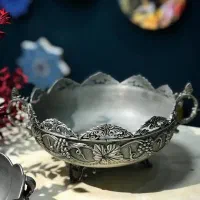 دیس شیرینی خوری کریستال قدیمی چینی میوه خوری|کلکسیون اشیاء عتیقه|مشهد, کوه سنگی|دیوار