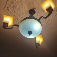 لوستر سه شاخه|لوستر و چراغ آویز|اصفهان, طامه|دیوار