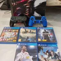 کنسول PS4 FAT  ظرفیت 500GB  دو دسته اصلی + بازی‌ها|کنسول، بازی ویدئویی و آنلاین|تهران, کیانشهر|دیوار