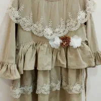 پیراهن دخترانه به همراه جوراب شلواری سایزM