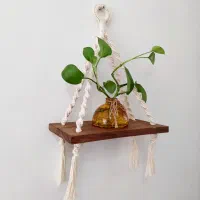 شلف مکرومه با چوب روسی