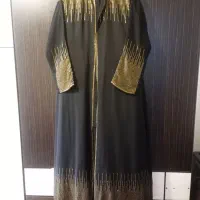 مانتو عربی، کرپ ناز، کار شده.|لباس|سنگر, |دیوار