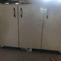 کابینت کرمی برای زیرسینک سفیدمعمولی