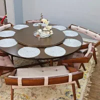 فروش میز ناهارخوری گرد ۹ نفره با صفحه چرخان|میز و صندلی غذاخوری|خرم‌آباد, |دیوار