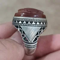 انگشتر نقره عقیق حکاکی رضا قنبری|بدلیجات|تهران, نیروی هوایی (پیروزی)|دیوار