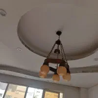 3عدد لوستر۶شاخه چوبی مخصوص خونه و کافی شاپ