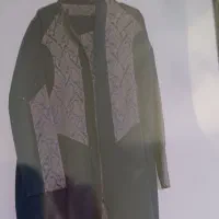 مانتو کرپ سورمه ای