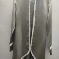 مانتو سبز یلدایی و کلاه شال گردن مشکی