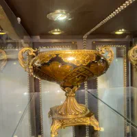 کریستال گلدکیش پایه برنزی|ظروف سرو و پذیرایی|چهاردانگه (تهران), |دیوار